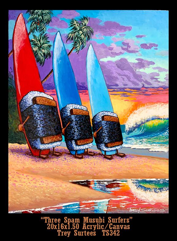 Three Spam Musubi Surfers