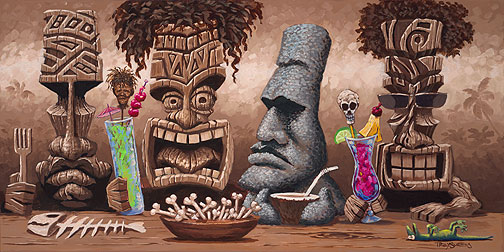 "Tiki Bar Scene" Sold