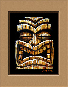 "Tiki Mask"  art print by Trey Surtees