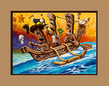 Tiki Taxi art print by Trey Surtees