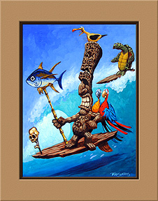 "Tiki Tuna Express"  art print by Trey Surtees