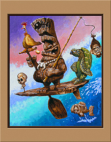 "Tiki Turtle Express"  art print by Trey Surtees