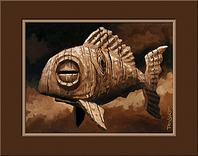 "Tribal Fish"  art print by Trey Surtees