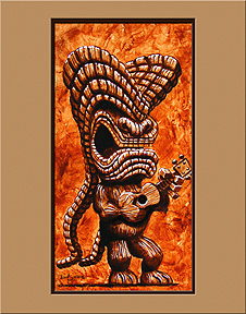 "Ukulele Tiki"  art print by Trey Surtees