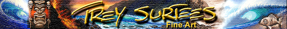 Trey Surtees Hawaii Seascape, Surf Art, Tiki, Tiki Art Paintings